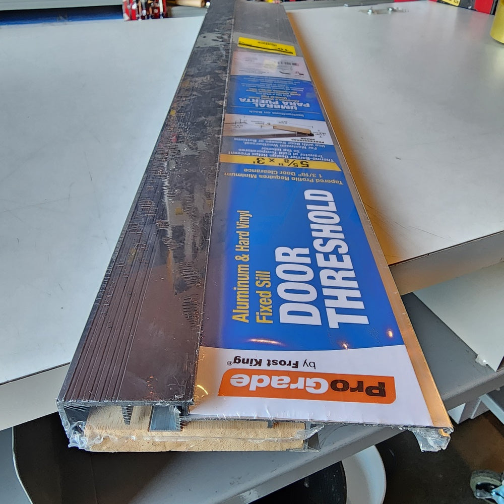 5-5/8 in. x 3 ft. Silver& Brown Fixed Sill Threshold (TS36A) 5-5/8 in. x 3 ft. Silver& Brown Fixed Sill Threshold (TS36A)